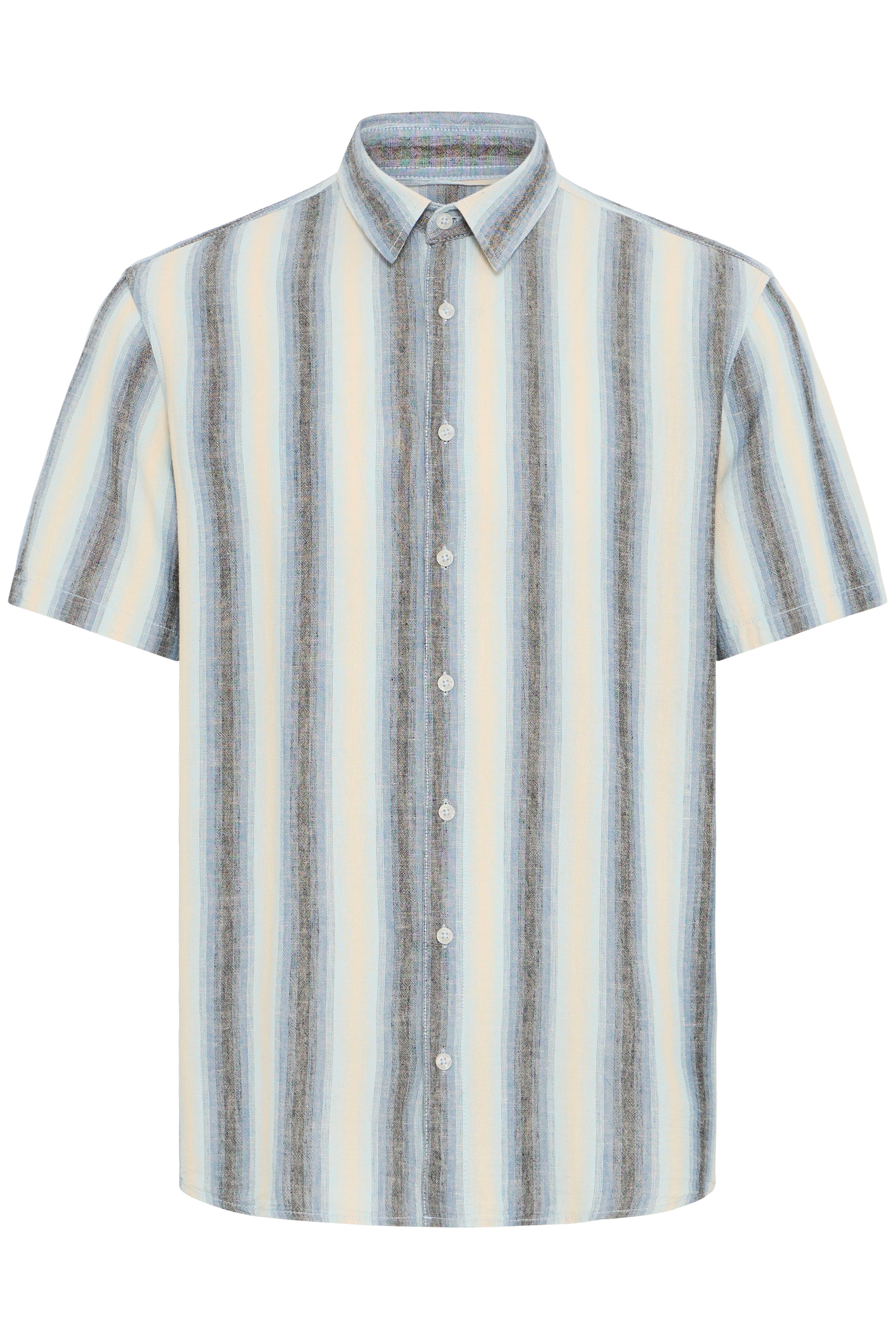 BLEND - Regular Fit Camisa ' BHBobby Linen Mix ' em azul: frente