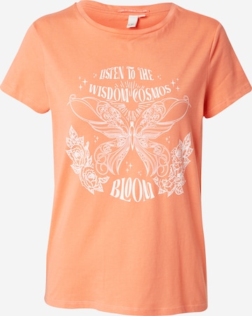 T-shirt QS en orange : devant