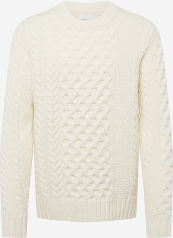 Pull-over 'Arild Cable' NORSE PROJECTS en blanc : devant