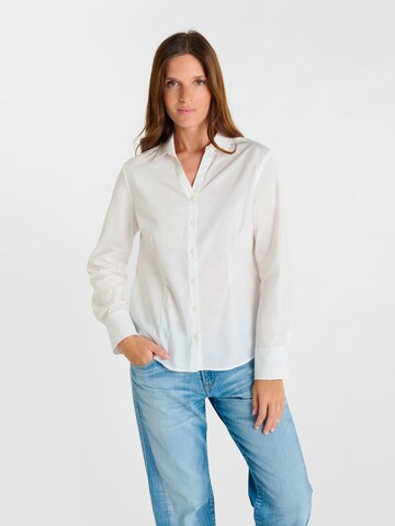 Le Temps Des Cerises Blouse 'Lucious' in Wit: voorkant