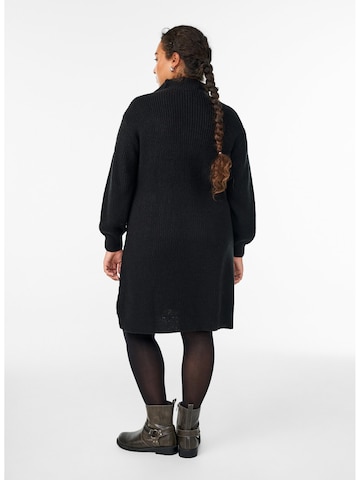 Zizzi - Vestido de malha 'Fllora' em preto