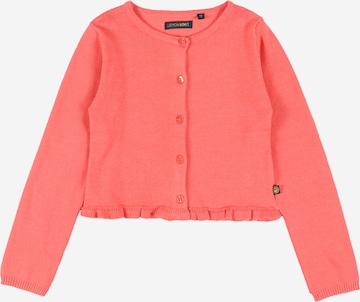 LEMON BERET Knit Cardigan in Orange: front