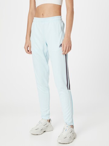 Effilé Pantalon de sport 'Tiro' ADIDAS SPORTSWEAR en bleu : devant