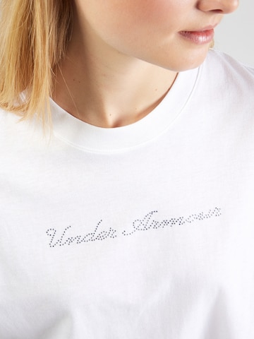 Tricou funcțional 'Wordmark' de la UNDER ARMOUR pe alb