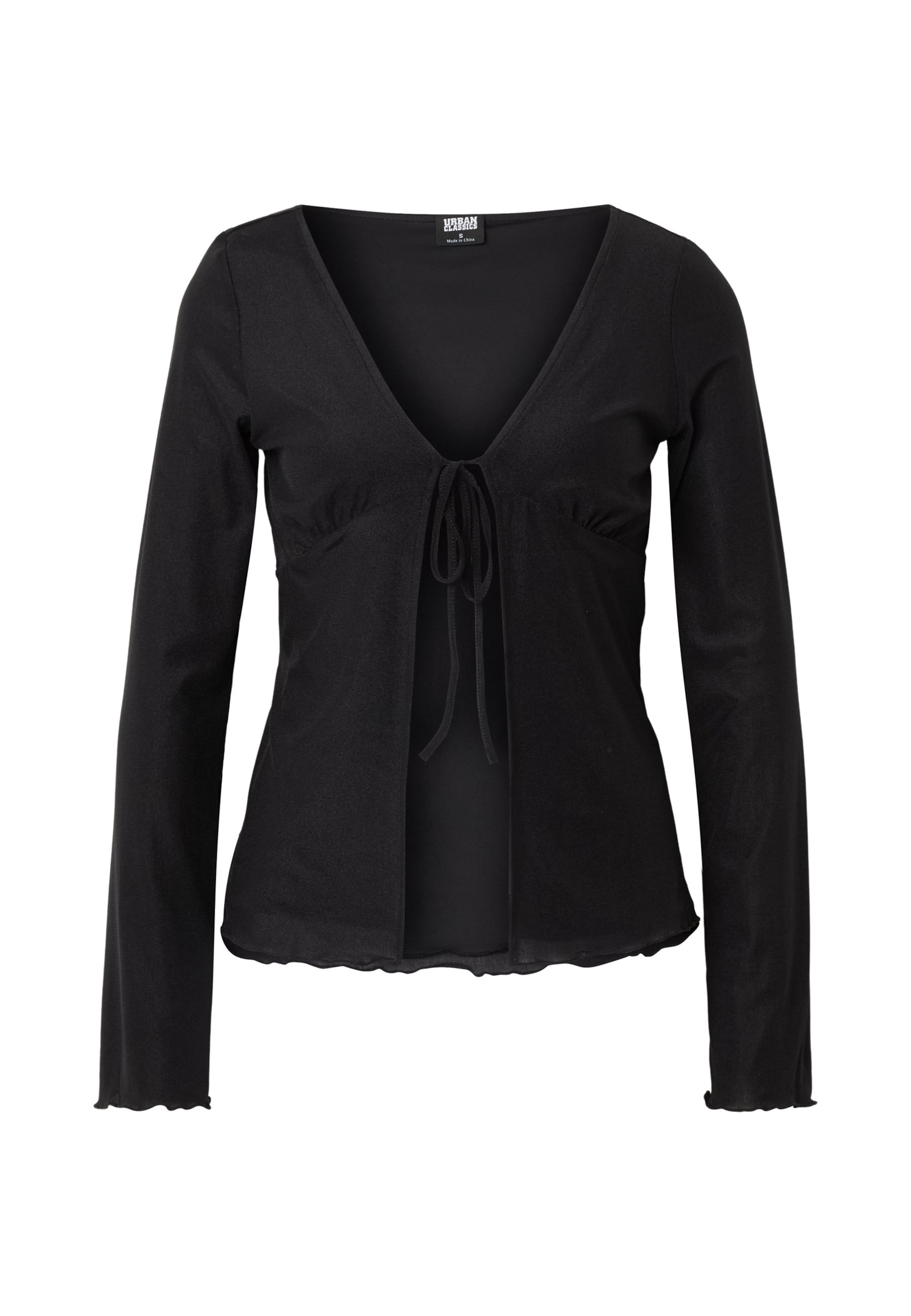 Urban Classics Gebreid vest in Zwart: voorkant