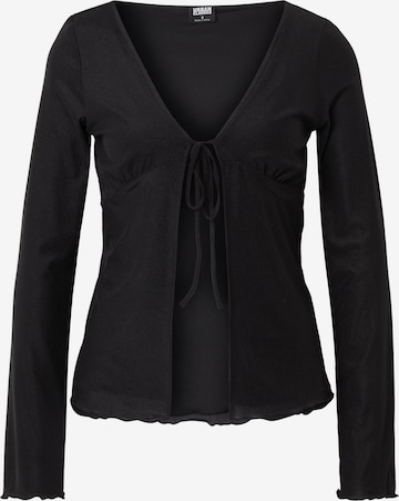 Urban Classics Gebreid vest in Zwart: voorkant