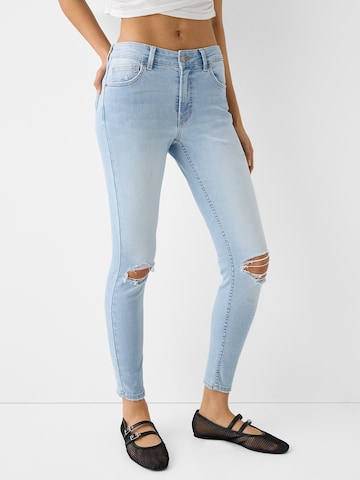 Bershka Skinny Jeansy w kolorze niebieski