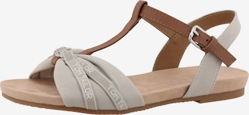 TOM TAILOR Páskové sandály – béžová: přední strana