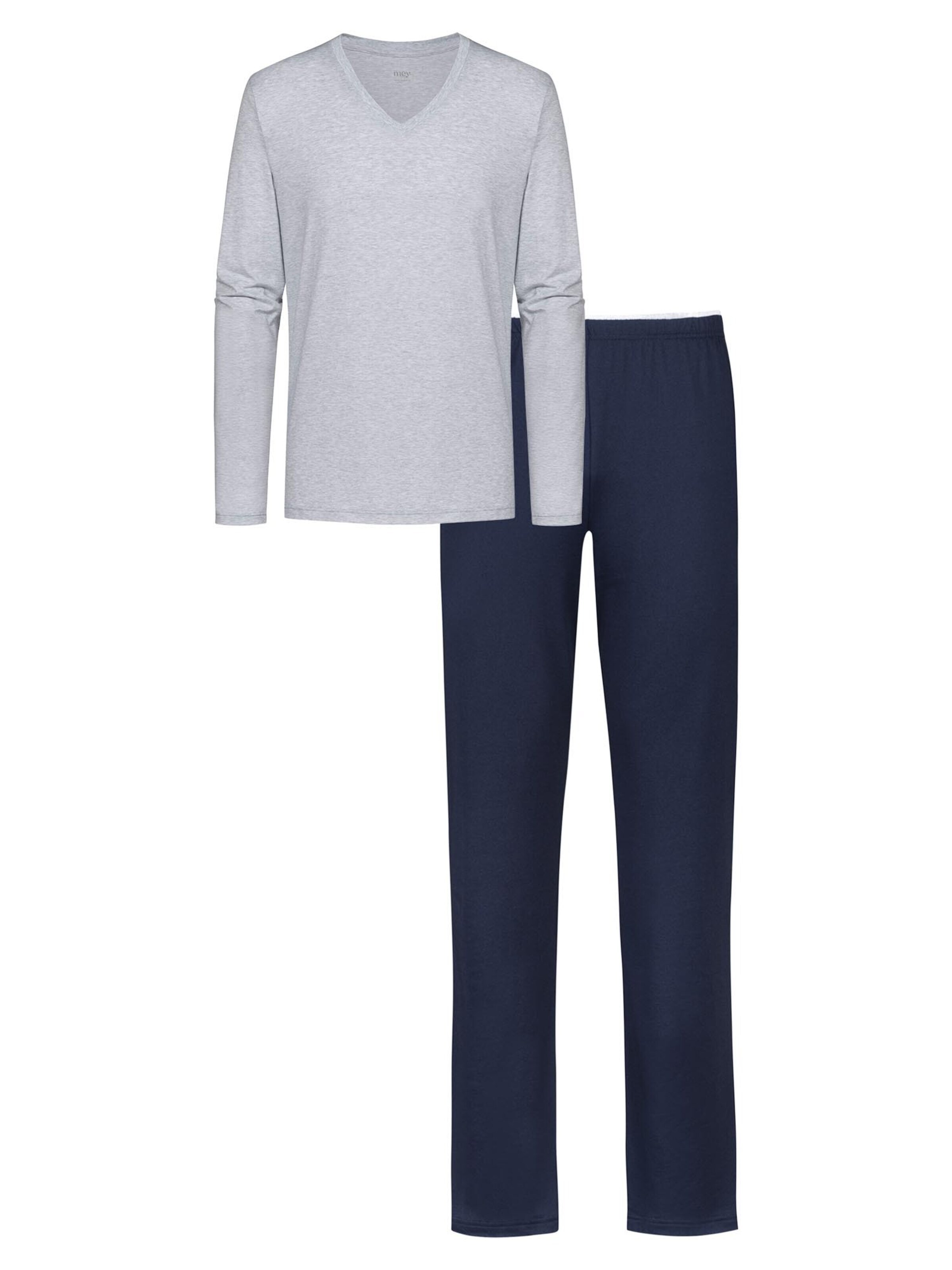 Mey Long Pajamas 'Dry Cotton' in Mixed colors: front