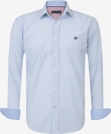 Coupe regular Chemise 'Bekim' Sir Raymond Tailor en bleu : devant