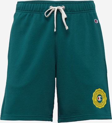 Regular Pantaloni de la Champion Authentic Athletic Apparel pe verde: față