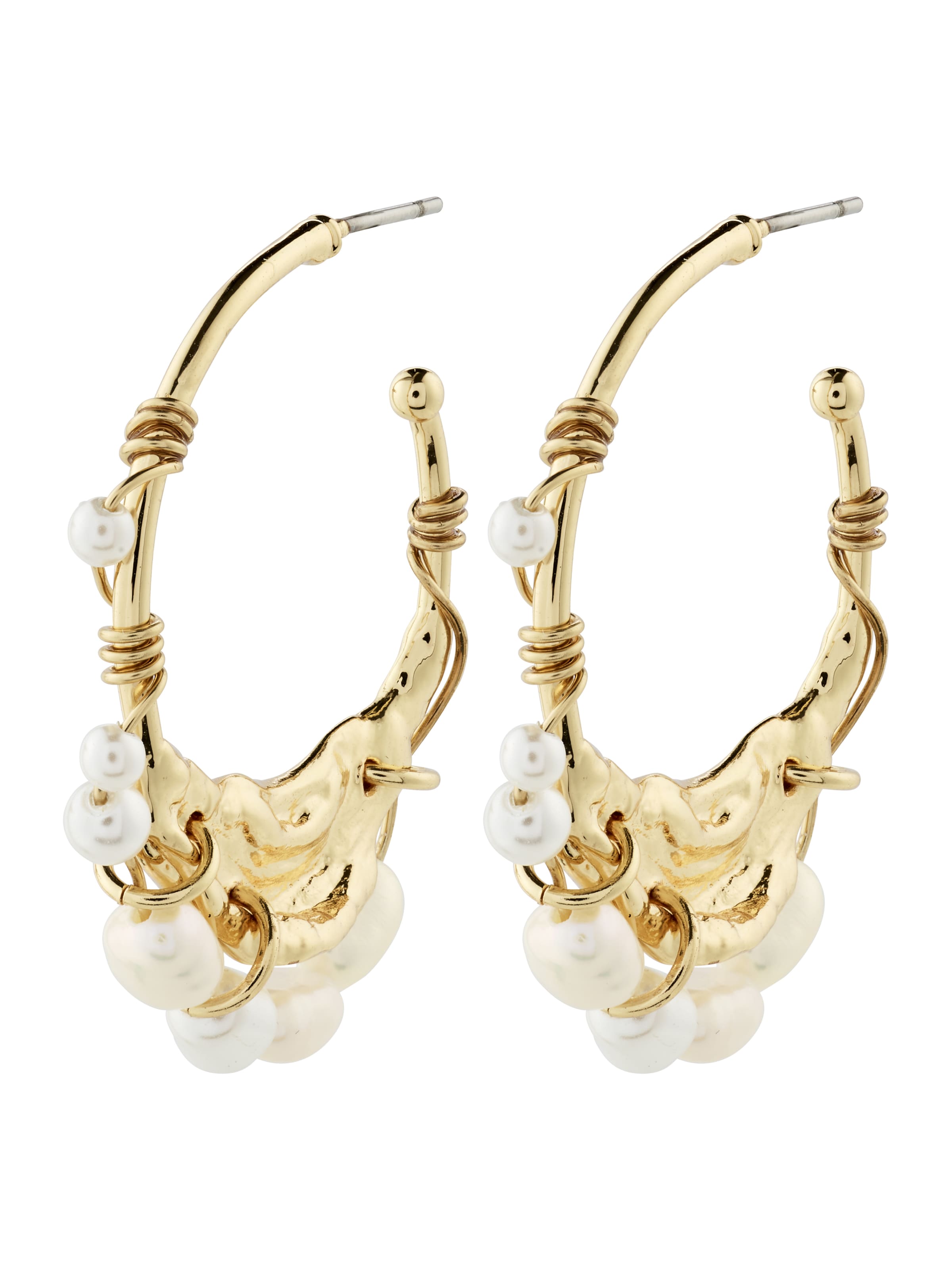 Pilgrim Náušnice 'Focus' - Zlatá: predná strana