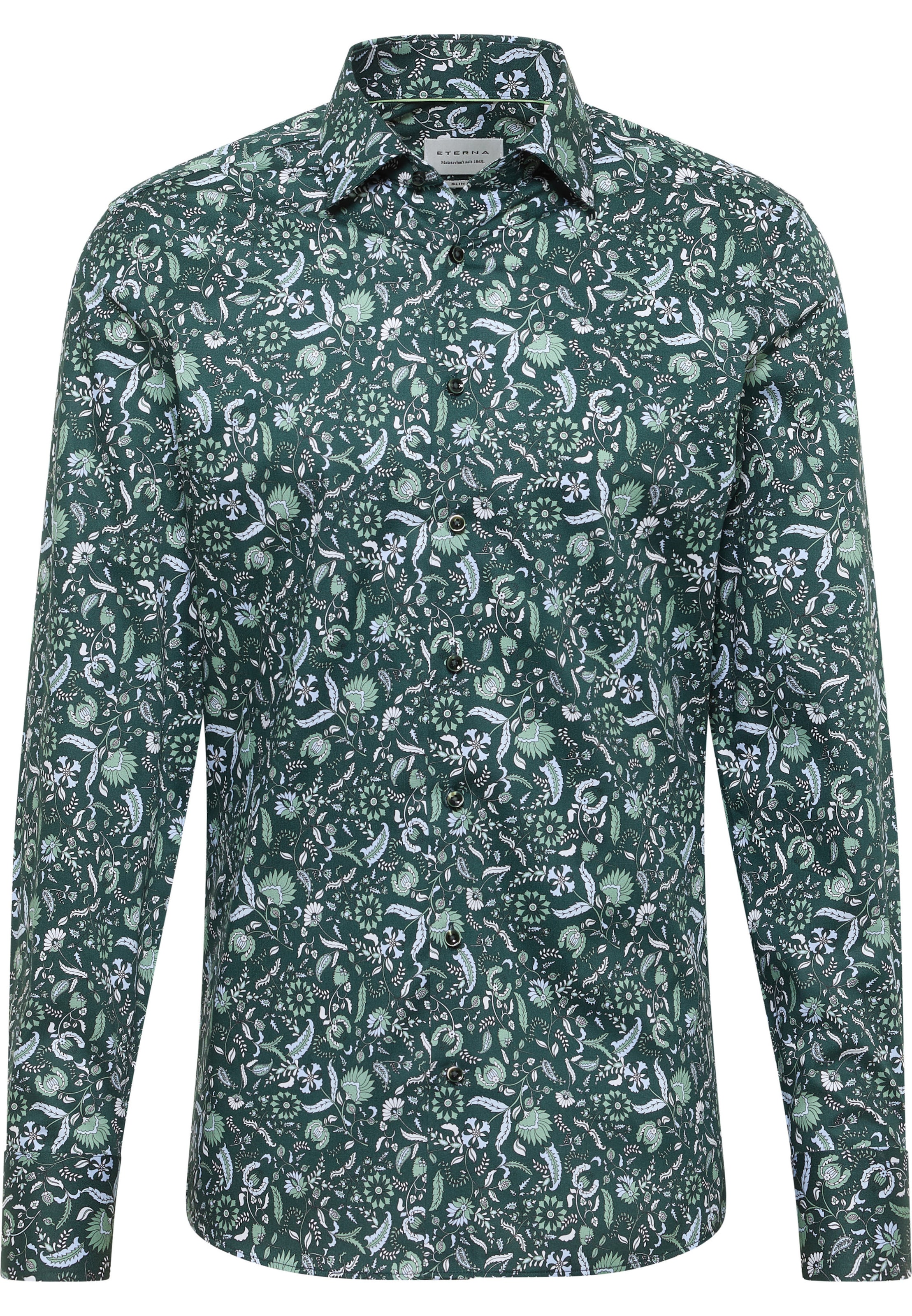ETERNA Slim fit Business Shirt in Green: front