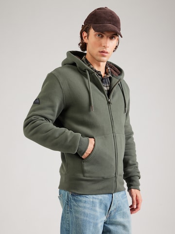 Giacca di felpa di Superdry in verde: frontale