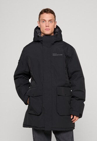 HALO Winterparka in Schwarz: Vorderseite