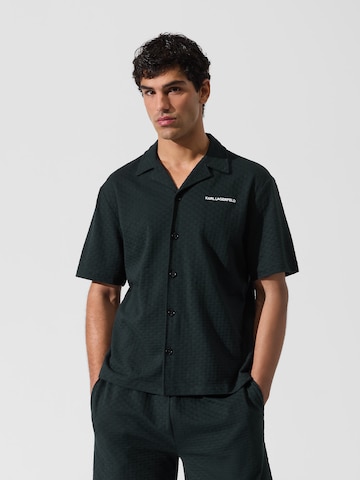 Karl Lagerfeld - Ajuste confortable Camisa en verde: frente