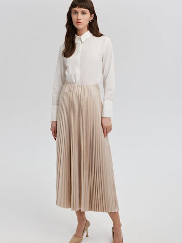 Touche Prive Skirt 'Pleated Skirt' in Beige