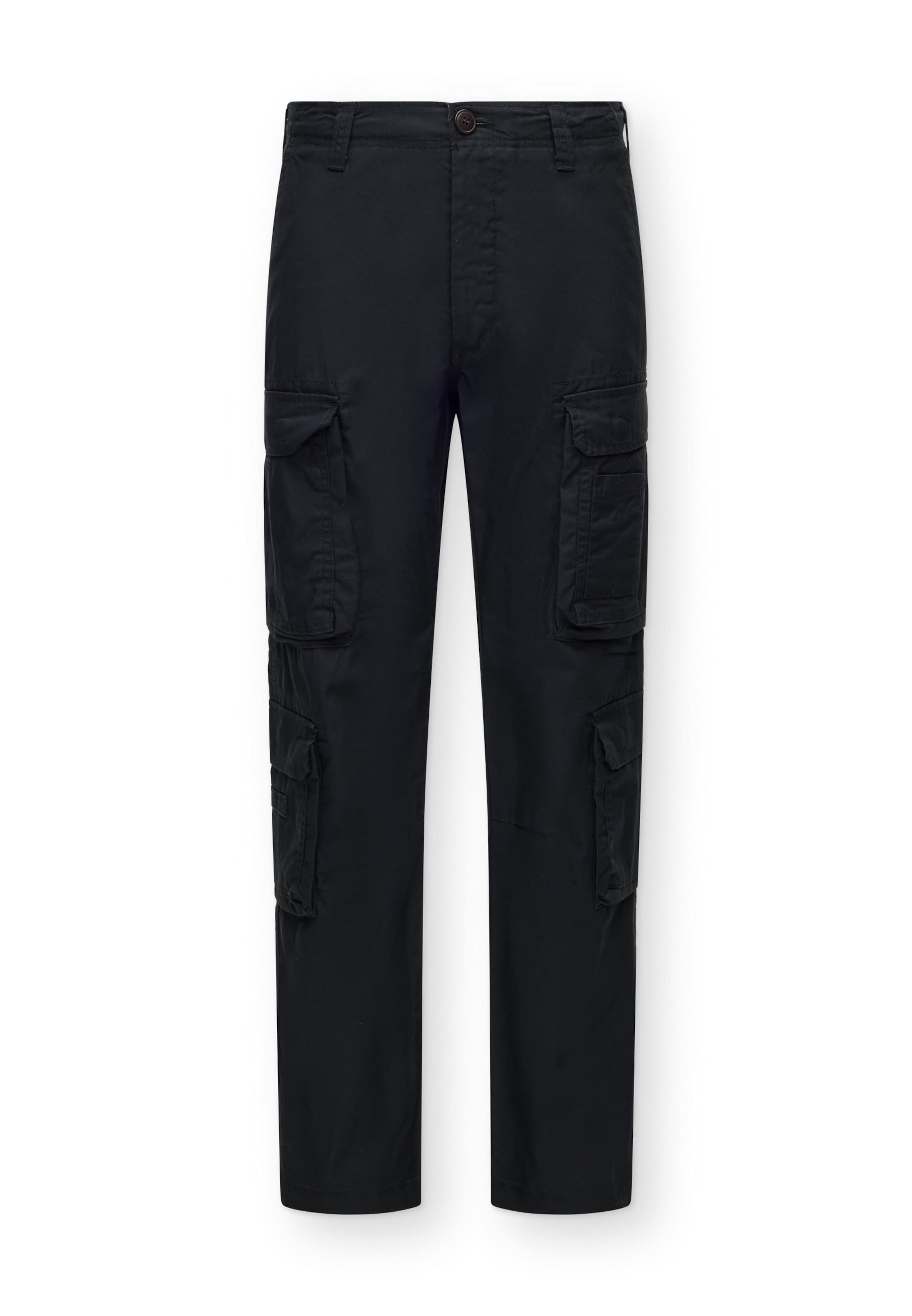 Regular Pantalon cargo Vintage Industries en noir : devant