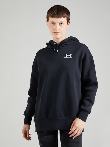 UNDER ARMOUR Sportovní mikina 'Essential' – černá: přední strana