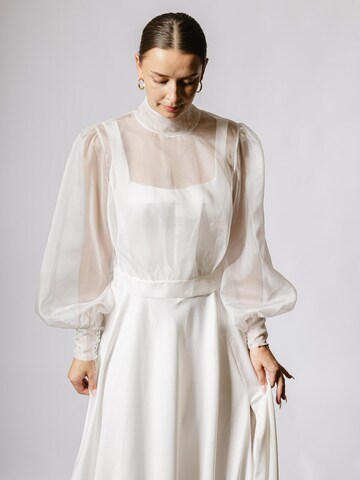 White Cherry Hamburg Blouse 'Bridal' in White