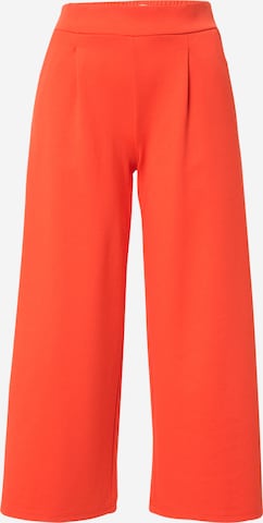 ICHI Pleat-Front Pants 'Kate' in Red: front