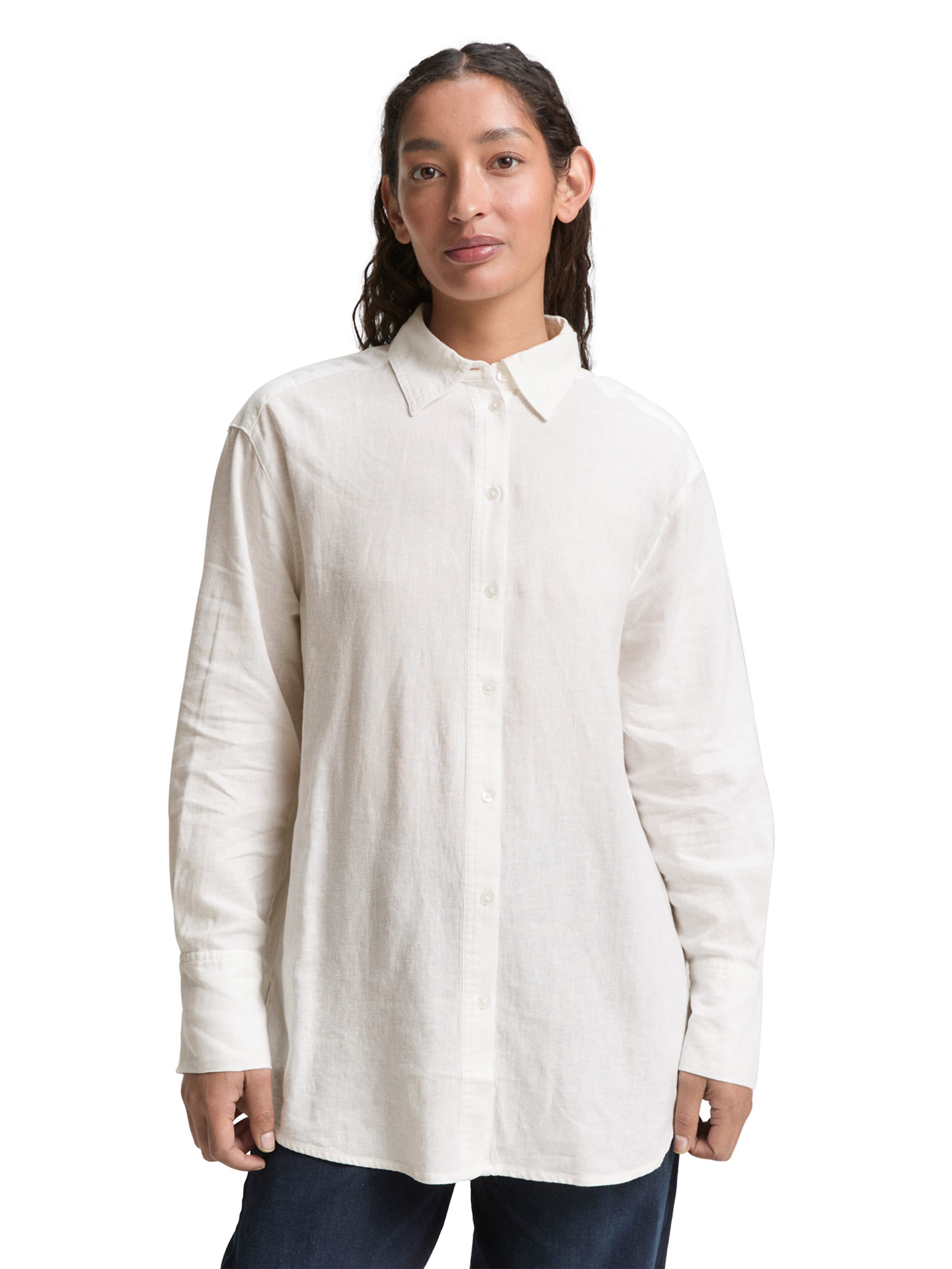 TOM TAILOR Pusero värissä valkoinen: etupuoli