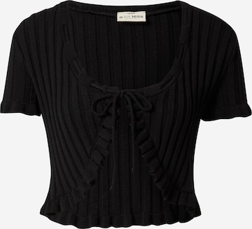 A LOT LESS Knit Cardigan 'Nelly' in Black: front