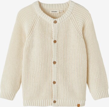 Lil ' Atelier Kids Gebreid vest 'Emlen' in Beige: voorkant