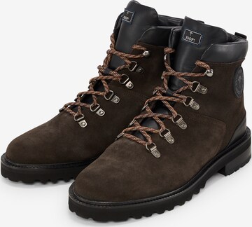 JOOP! Lace-Up Boots 'Velluto Mario' in Brown
