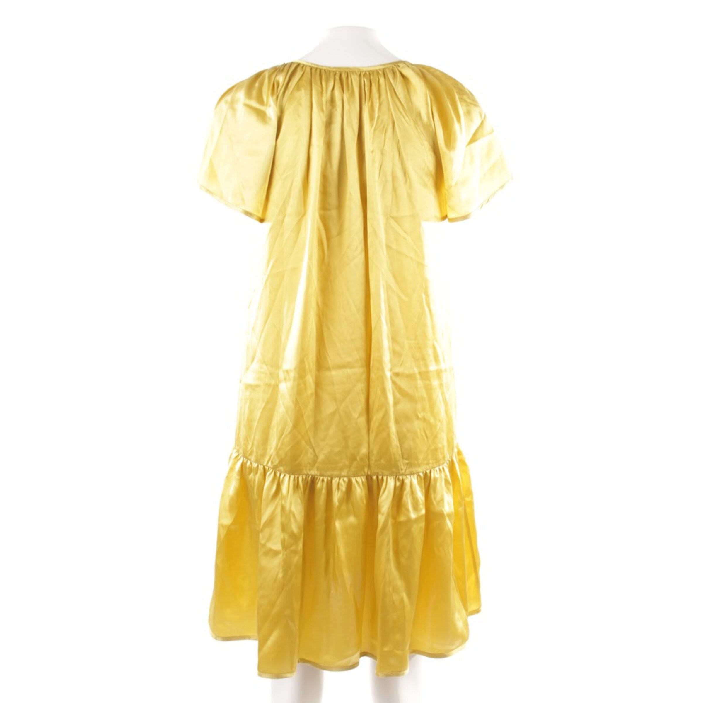 John Galliano Seidenkleid XXS in Gelb