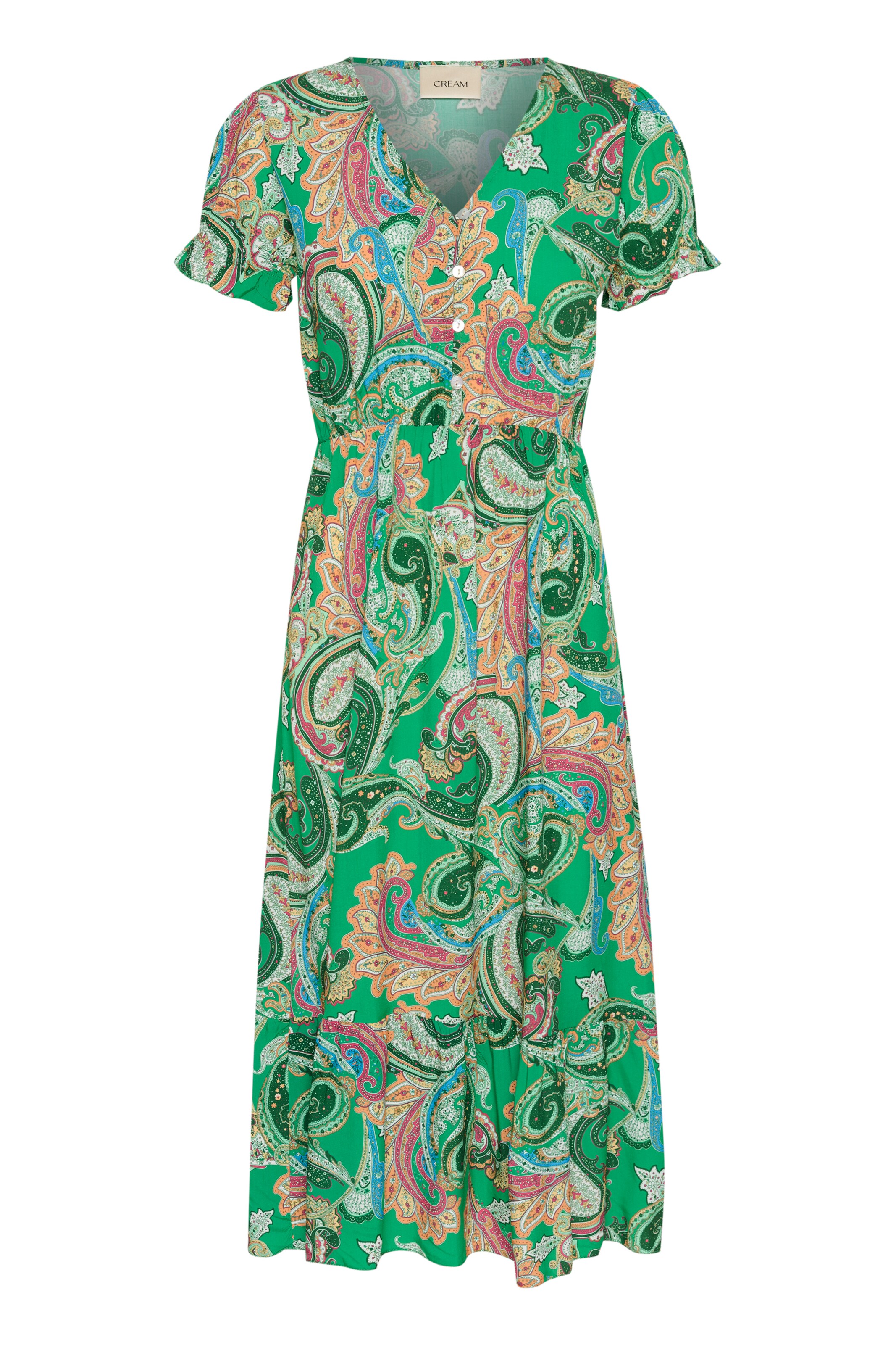 Cream Kjole 'Lina' i grøn: forside