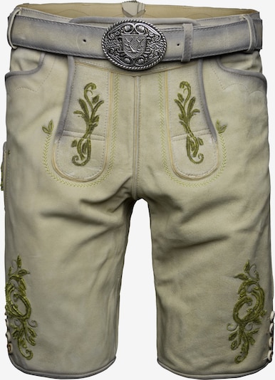 Krüger Buam Trachtenhose 'Maurus' in 46 in beige / grün, Produktansicht