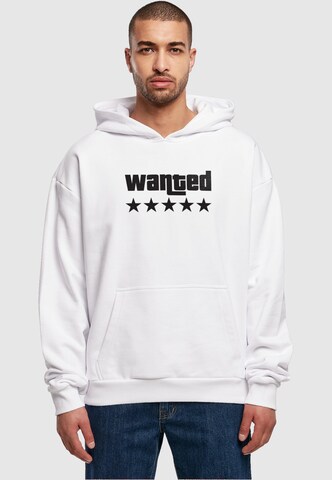 Sweat-shirt 'Wanted' Merchcode en blanc : devant