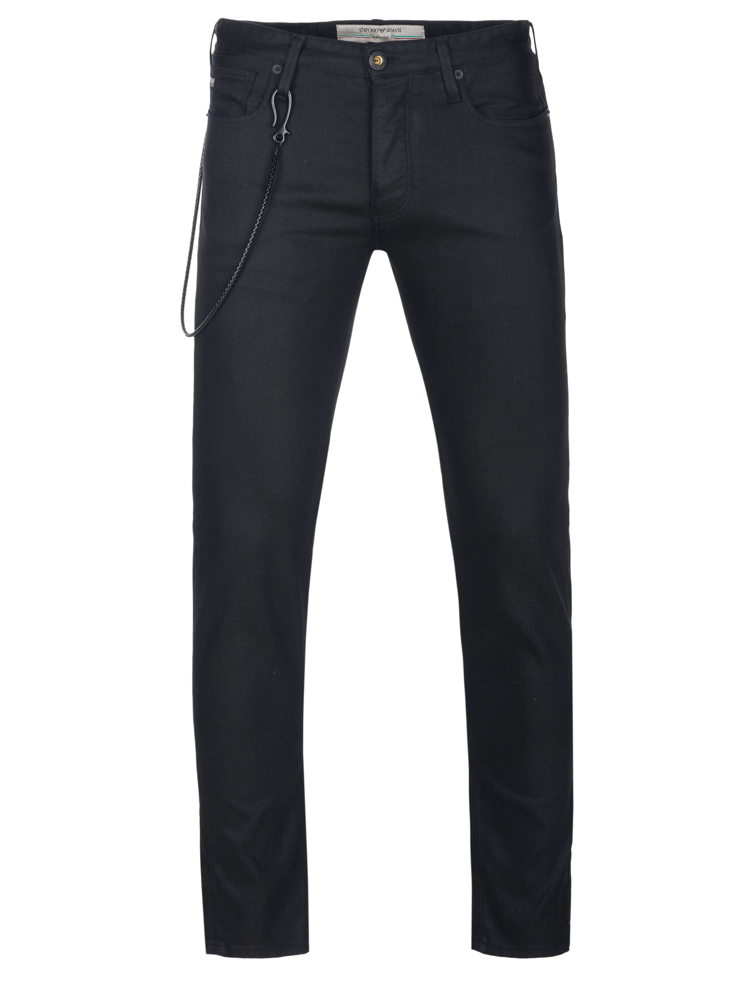 Emporio Armani Regular Jeans in Black: front