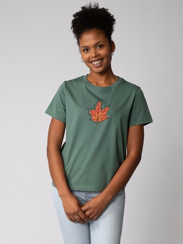 T-shirt 'Herbst' Watapparel en vert : devant