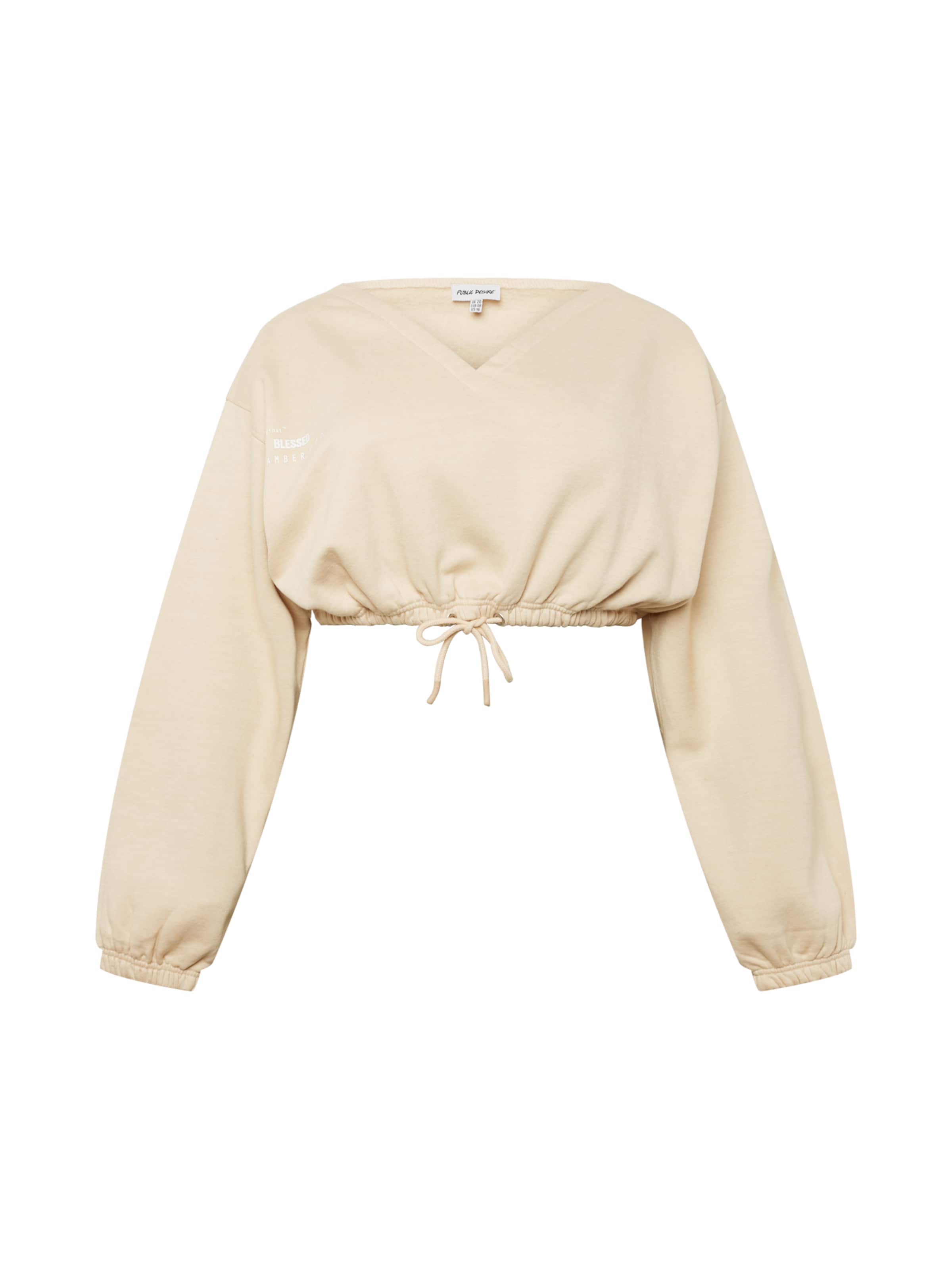 Public Desire Curve Tréning póló - bézs: elől