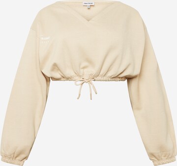 Public Desire Curve Sweatshirt i beige: framsida