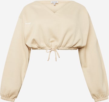 Public Desire Curve Sweatshirt in Beige: front