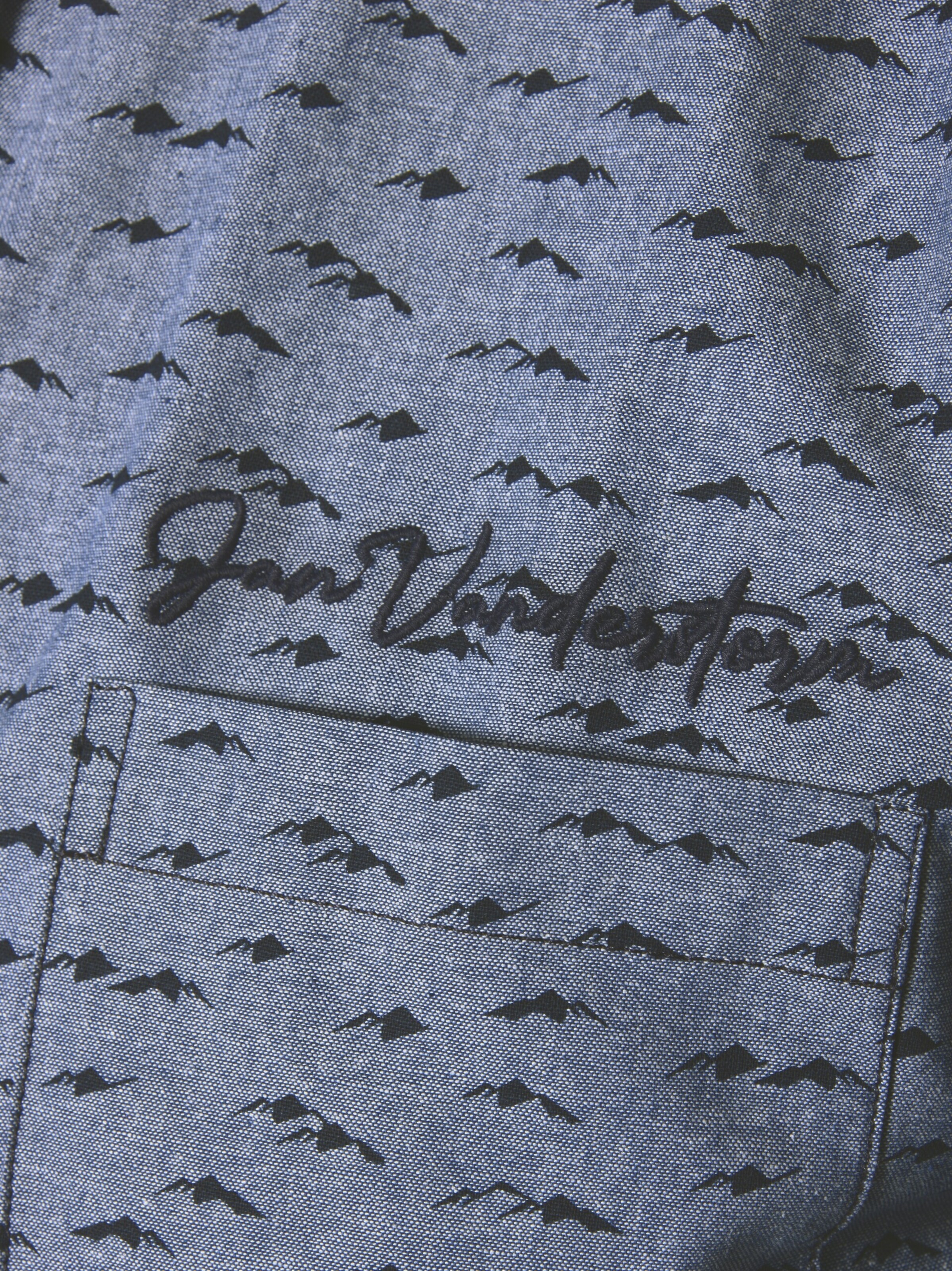 Jan Vanderstorm Comfort Fit Hemd 'Leifbjorn' in Blau