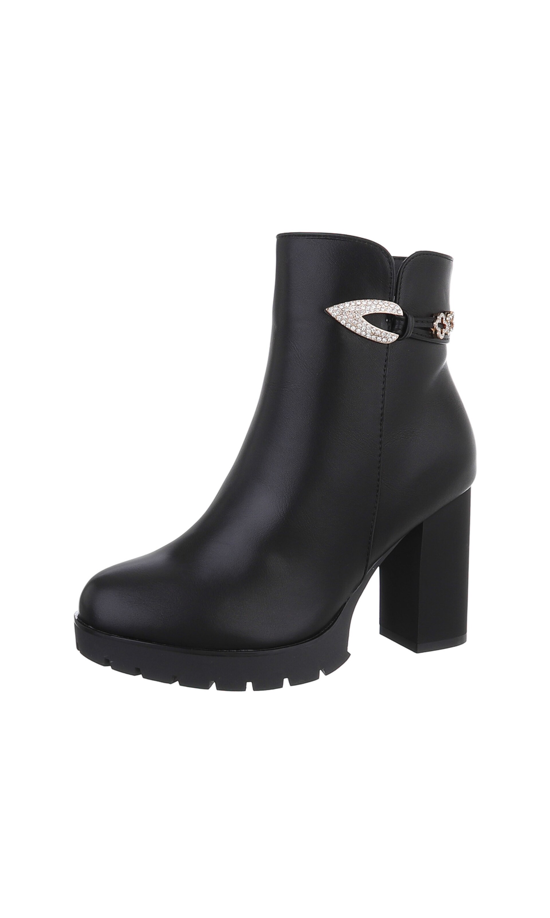 Ital-Design Ankle Boots in Black: front