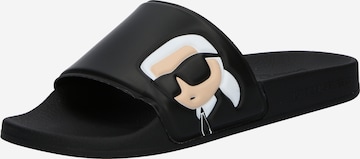 Karl Lagerfeld Papucs - fekete: elől