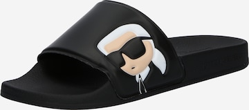 Mule Karl Lagerfeld en noir : devant