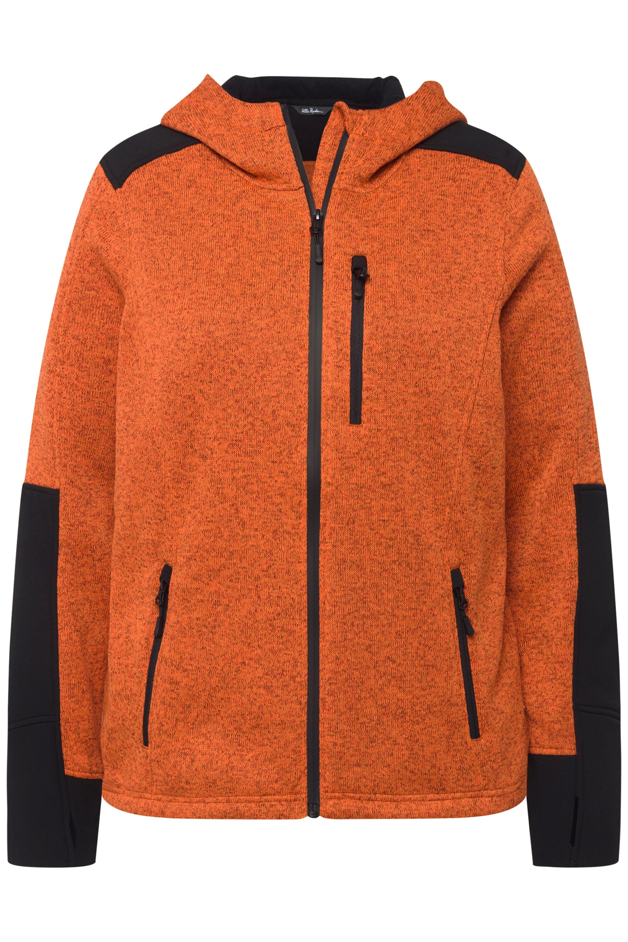 Ulla Popken Sweatjacke in Orange: Vorderseite