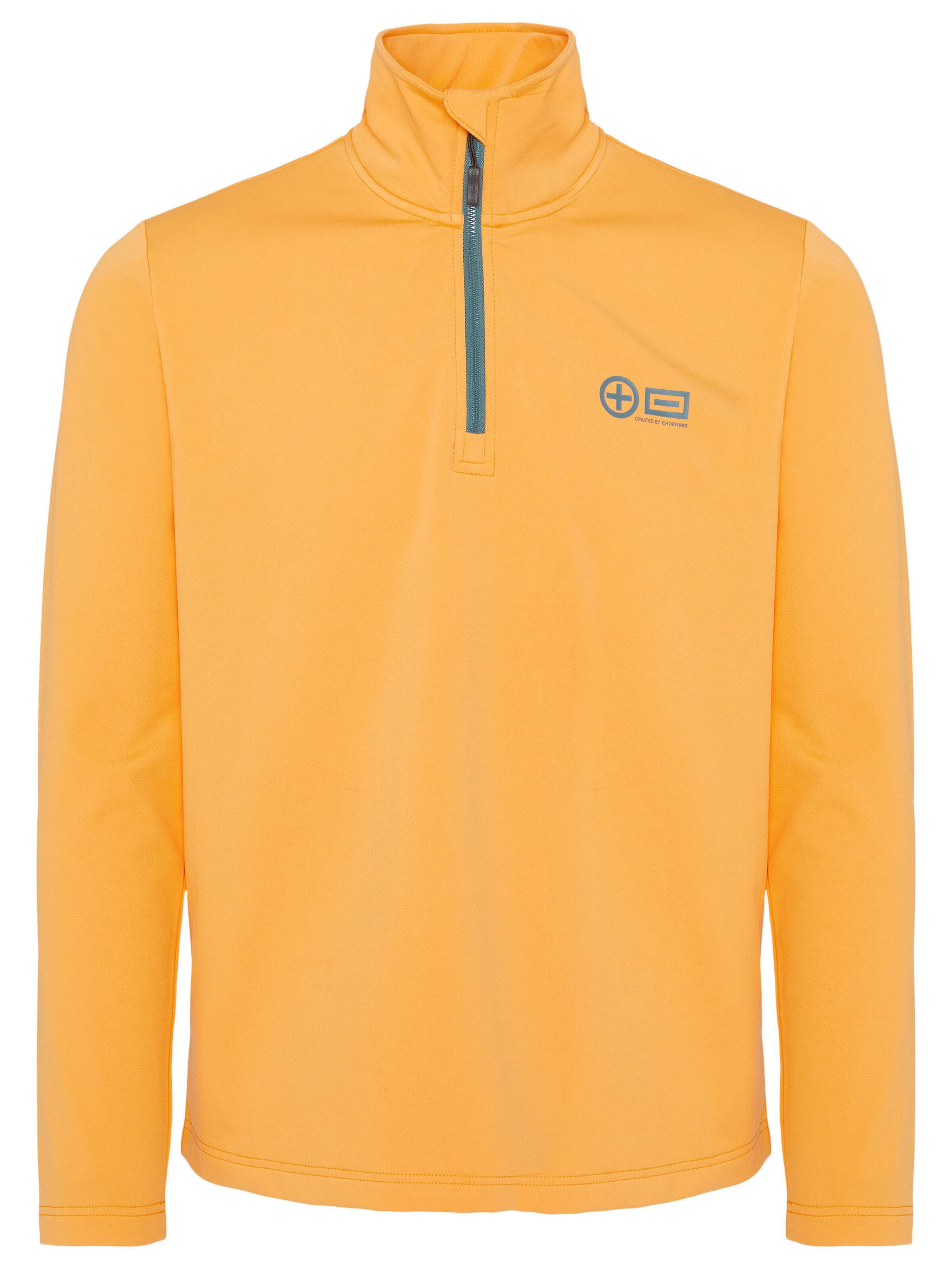 CHIEMSEE Fleece Jacket ' mit großem PlusMinus Print ' in Orange: front