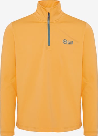 CHIEMSEE Fleece Jacket ' mit großem PlusMinus Print ' in Orange: front