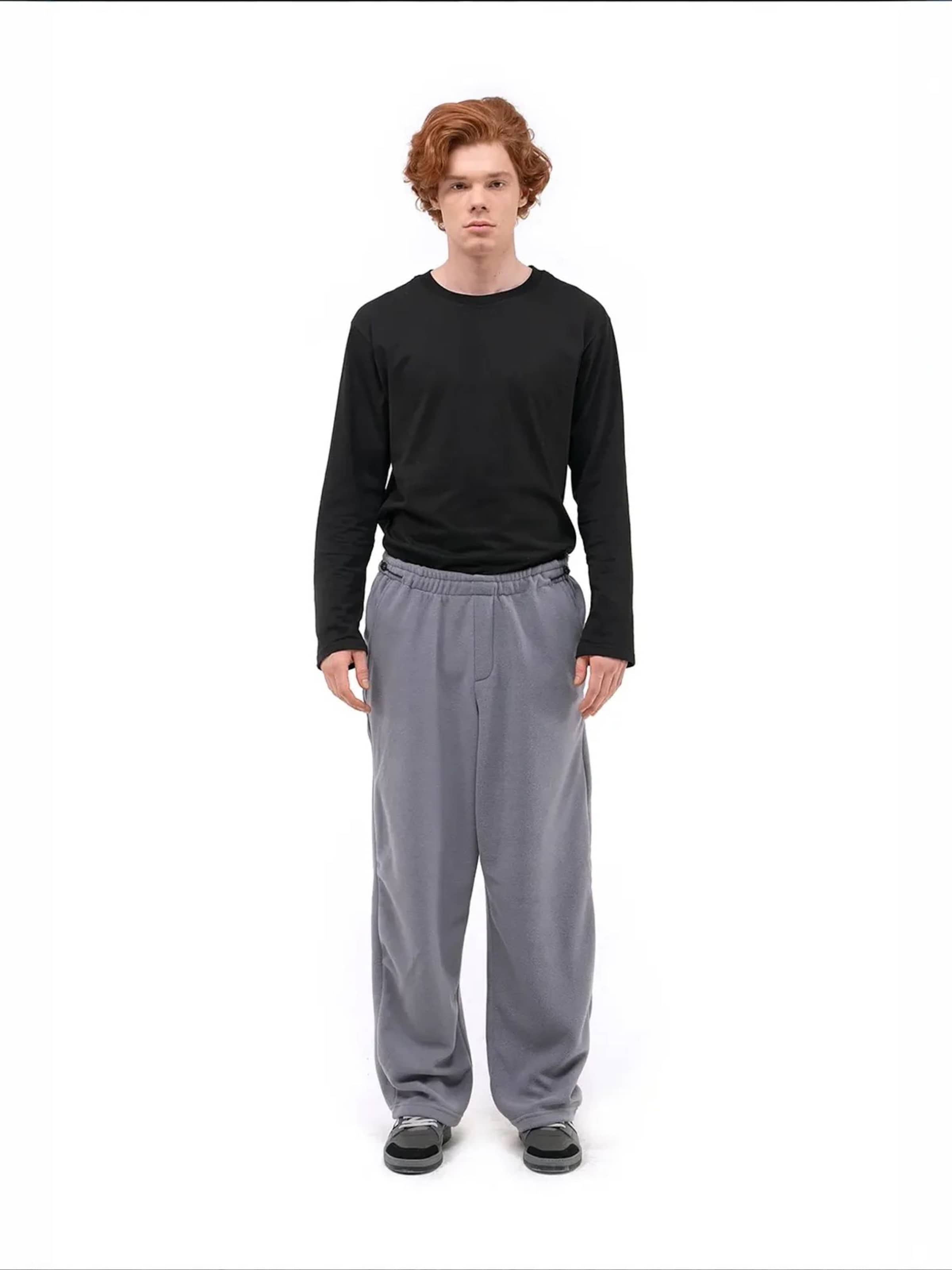 Loosefit Pantalon Giesto en gris : devant