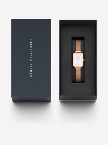 Daniel Wellington Analog watch 'Quadro Pressed Melrose RG White' in Gold