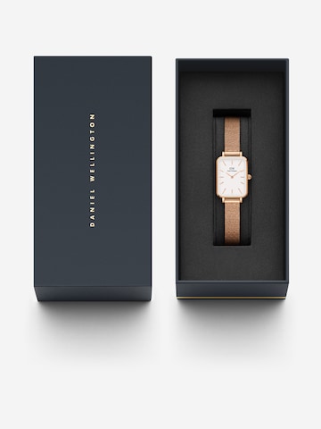 Daniel Wellington Analogt ur 'Quadro Pressed Melrose RG White' i guld