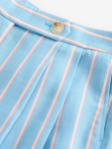 Next Wide leg Bandplooibroek in Blauw