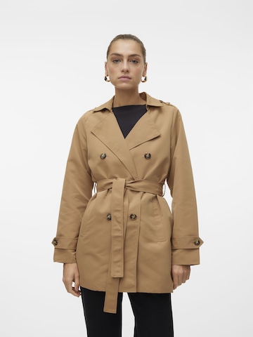 VERO MODA Between-Seasons Coat 'CHLOE' in Brown: front